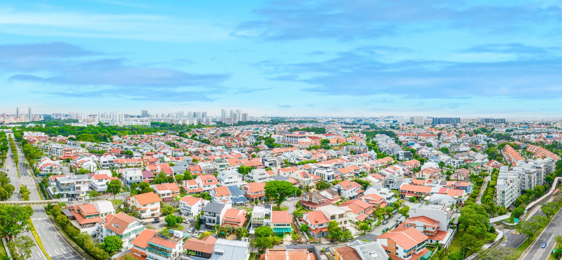 A breathtaking view   of   the low-rise   landed estate